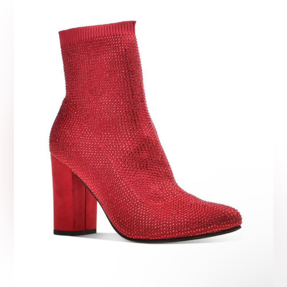 NIB Wild Pair Baybe Bling Sock Booties - Red